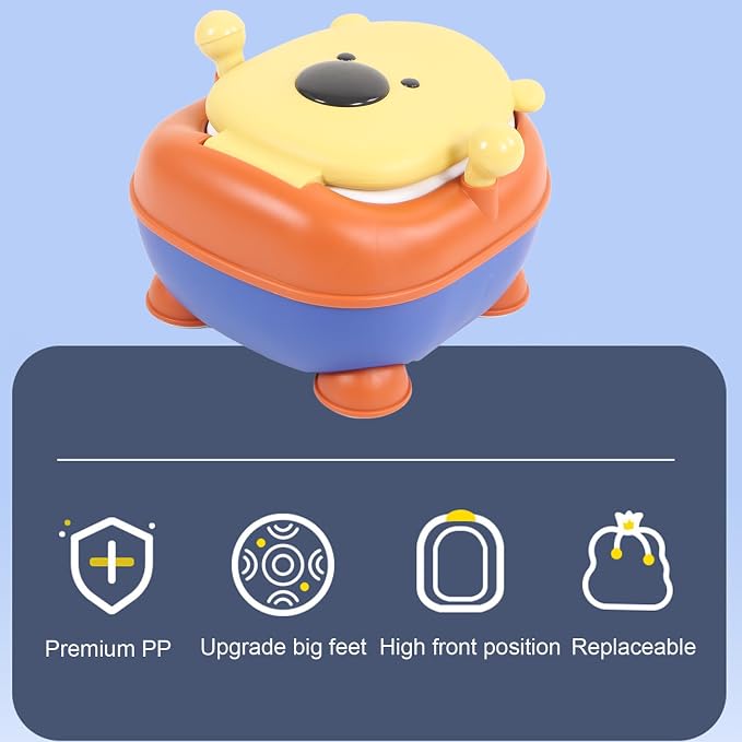 Potty Training Toilet Training Potty Portable Plastic Toilet Seat Cute Cartoon Kids Potty for Travel Soft Cushion. - Adenzo Comfies