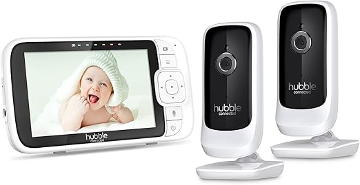Hubble Nursery View Premium Twin – Dual Camera Smart Baby Monitor with 5” Display & Wi-Fi