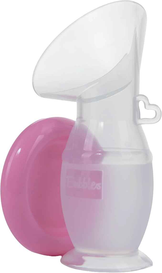 Manual Bubbles Silicone Breast Pump with Suction Base – Soft Food Grade Silicone – Lightweight Milk Collector – Easy to Use & Clean