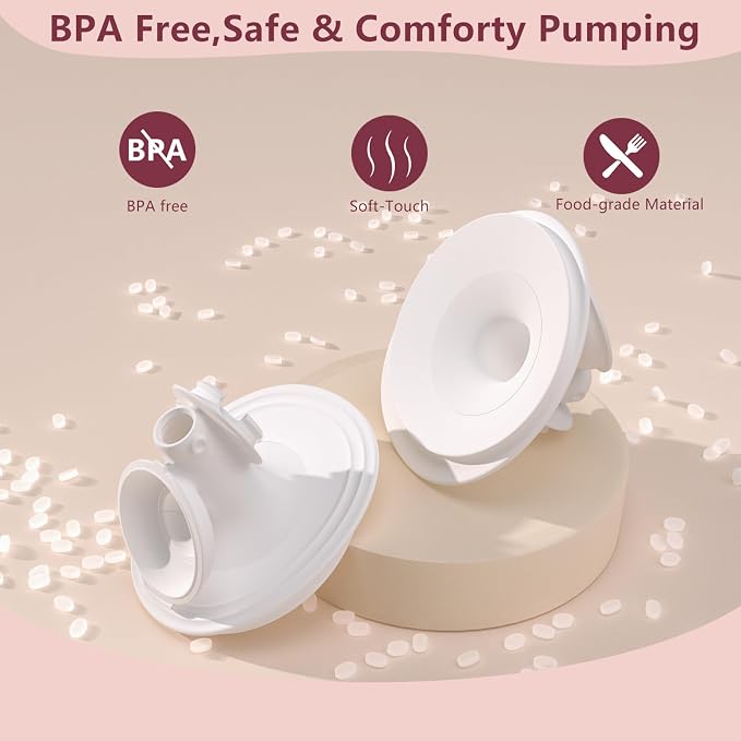 1PC 24mm Double-Sealed Flange Compatible with Momcozy Upgraded Mobile Flow | Upgraded M9, M9 24mm Flange, BPA Free Silicone, Soft Touch, Wide Opening Angel. - Adenzo Comfies