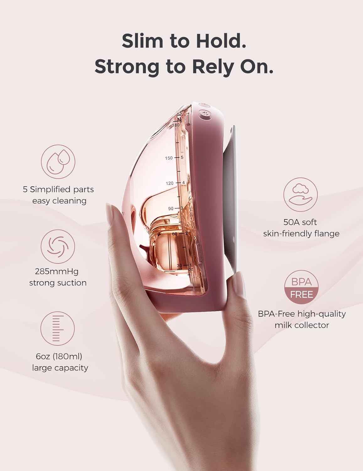 Momcozy Air 1 Wearable Breast Pump, Ultra-Slim Hands-Free Breast Pump with Wireless Charging Case, Top-View Visible, App Control, Auto Mode Switching, Milk Tracking & Full-Collector Alerts, 6oz - Adenzo Comfies