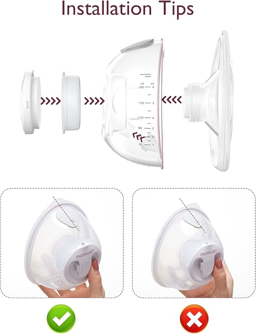 Momcozy Complete Kit for Momcozy V1 Pro/V2 Breast Pump (Max 220ml, with 27mm Double Sealed Flange)