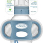 Dr. Brown's Milestones Wide-Neck Sippy Bottle with 100 Percent Silicone Handles, Easy-Grip Bottle with Soft Sippy Spout, 9oz/270ml, 6m+, Light Blue, 1-Pack, BPA Free. - Adenzo Comfies