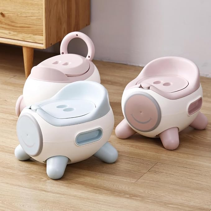 Cute Toddler Potty Potty Portable Potty Training Potty Baby Toilet Seat Baby Potty Training Toilet for Babies Easy to Clean and Assemble (Pink ) - Adenzo Comfies