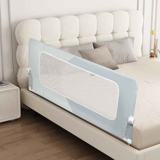 LZQ Folding Bed Barrier for Children Bed Fall Protection for Cot Bed Fall Protection Light Mint Green 1.5m.