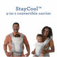 Infantino Staycool 4 - in - 1 Convertible Carrier, Ergonomic Design for Infant and Toddlers, 8 - 40 lbs with Storage Pocket, Gray - Adenzo Comfies