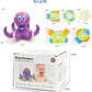 Octopus Floating Bath Toy with 5 Floating Rings, Bathtub Bath Toy. - Adenzo Comfies
