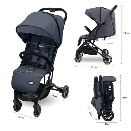 Neobreez LITEX Lightweight Cabin Size Travel Baby Toddler Stroller,Trolley Handle Pushchair,Waterproof UPF 50+Canopy,Gift&String Bag,Phone Holder&Toy Strap,Reflective Sticker,0-3yrs,15kg.