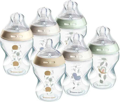 Tommee Tippee Natural Start 260ml Decorated Baby Bottle – Pond / Pond Girl Design, BPA - Free, Anti - Colic, Easy - Latch Teat, Dishwasher Safe, Comfortable Grip, and Suitable for Newborn Feeding - Adenzo Comfies