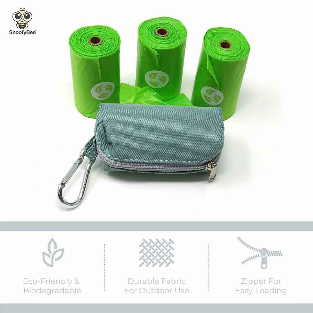 Earth Friendly Diaper Baggy Dispenser with 80 OXO-Degradable Bags with Cardboard Recyclable Core (Blue). - Adenzo Comfies