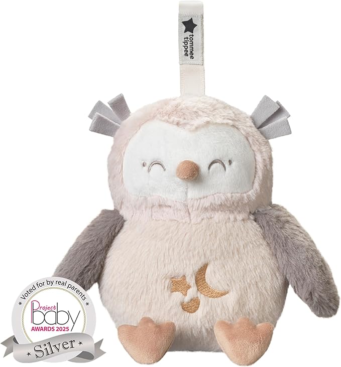 Tommee Tippee OllieOwl Deluxe Baby and Toddler Sound and Light Sleep Aid, Automatic CrySensor Soothes with 3 Natural Sounds and 3 Lullabies, Adjustable Volume, Soft Plush Fabric, USB Rechargeable - Adenzo Comfies