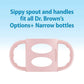 Dr. Brown's Milestones Narrow Sippy Spout Bottle with Handles, Pink, 1-Pack. - Adenzo Comfies
