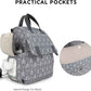 SONARIN Versatile Diaper Bag Backpack Shoulder Tote Bag Nappy Changing Bag Mummy Bag with Changing Pad & Insulated Bottle Bag