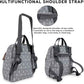 SONARIN Versatile Diaper Bag Backpack Shoulder Tote Bag Nappy Changing Bag Mummy Bag with Changing Pad & Insulated Bottle Bag