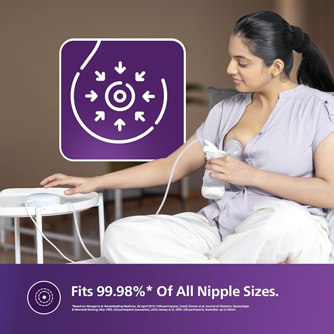 Philips Avent Electric Breast Pump | No.1 Brand Recommended by Moms Worldwide | Personalised Experience with 4 Expression & 4 Stimulation settings | Soft adaptive Silicon Cushion | Portable | SCF323/11 - Adenzo Comfies