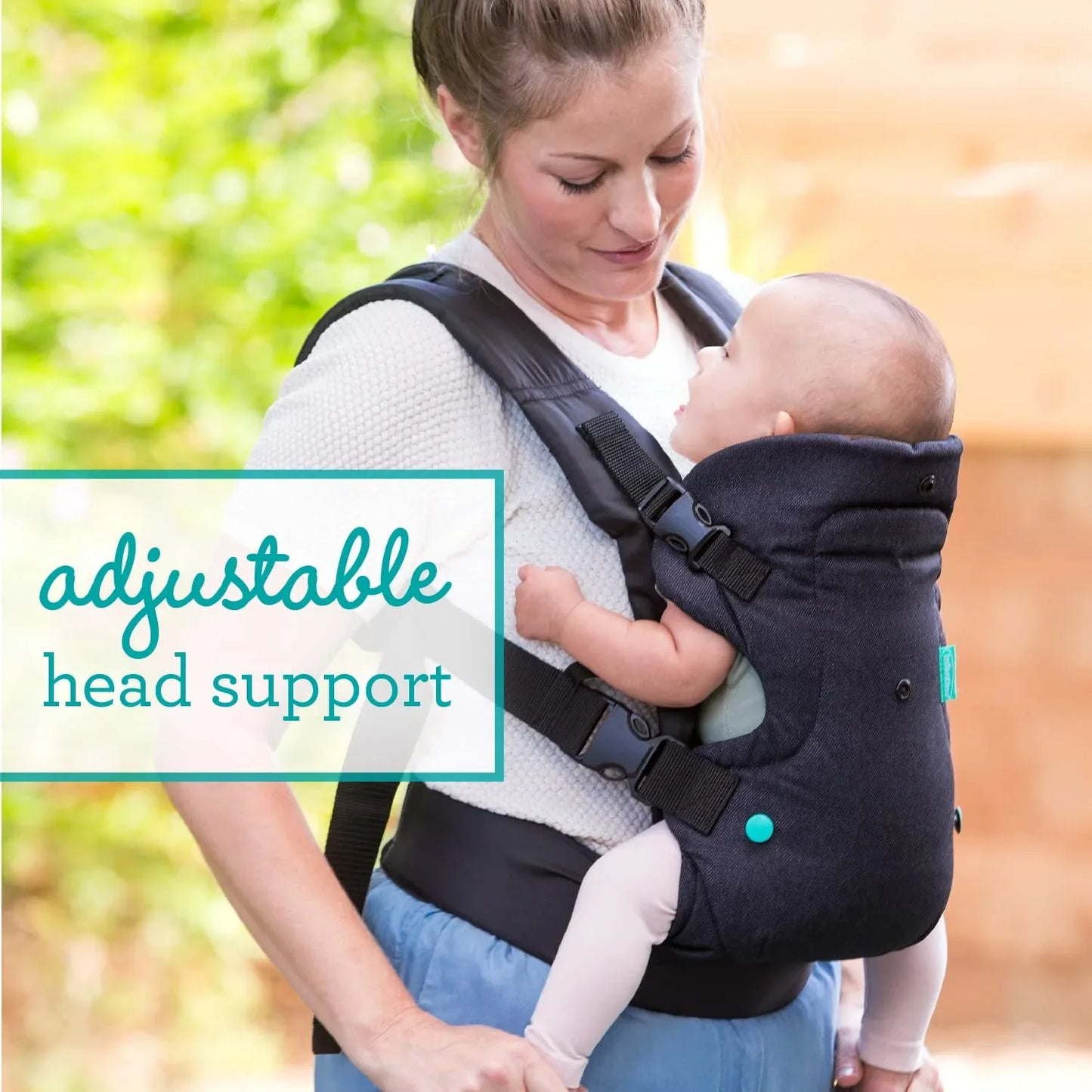Infantino Flip 4 - in - 1 Convertible Baby Carrier, Adjustable, Ergonomic Babywearing, Registry Essential, Baby Carrier for Newborn to Toddler, Black - Adenzo Comfies