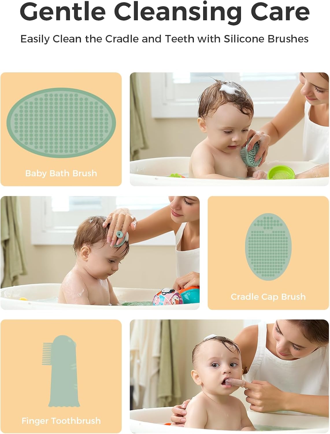 Momcozy Core Baby Kit, Baby Shower & Registry Essential Kit for Grooming&Health&Cleansing Care, Includes Nail File Kits, Nasal Aspirator, Gas Relief Tubes, Bath Brushes, Toothbrush, Comb, Storage Case - Adenzo Comfies
