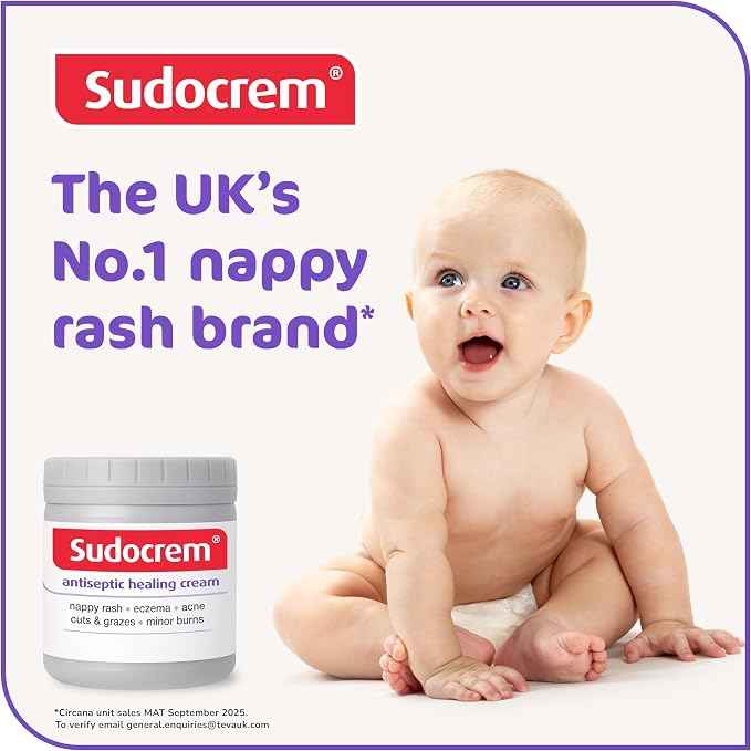 Sudocrem Antiseptic Healing Cream for Nappy Rash, Eczema, Burns and More - 60g - Adenzo Comfies