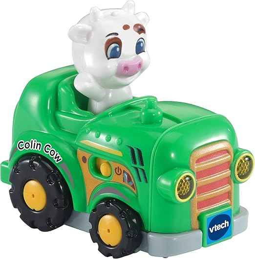 VTech Toot-Toot Drivers Colin Cow the Farmer, Interactive Toddlers Toy, Pretend Play with Lights and Sounds, Gift For Ages 12 Months, 2, 3, 4+ Years, English Version - Adenzo Comfies