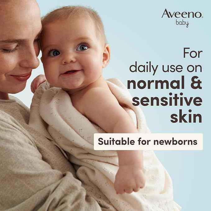 Aveeno Baby Daily Care Hair and Body Wash 400ml, Tear-Free Baby Wash with Gentle Fragrance with Collodial Oatmeal, Gently Cleanses and Leaves Skin Feeling Moisturised, For Sensitive Skin - Adenzo Comfies