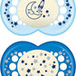 MAM Silicone Nipples night 6 m (2 blue lollipops). - Adenzo Comfies
