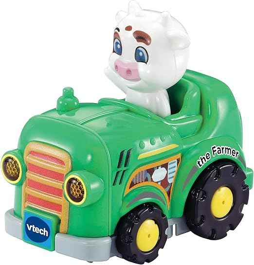 VTech Toot-Toot Drivers Colin Cow the Farmer, Interactive Toddlers Toy, Pretend Play with Lights and Sounds, Gift For Ages 12 Months, 2, 3, 4+ Years, English Version - Adenzo Comfies
