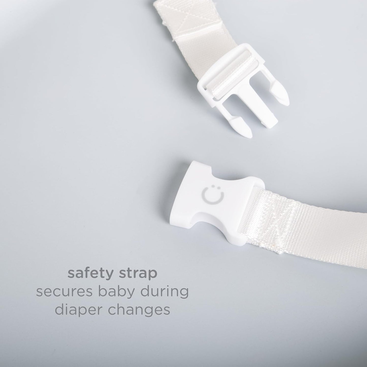 Ubbi Baby Foam Changing Pad, Easy to Clean with Detachable Base, Gray | Wipeable Waterproof Foam Pad, Safety Strap & Non-Skid Feet, Easy to Clean. - Adenzo Comfies
