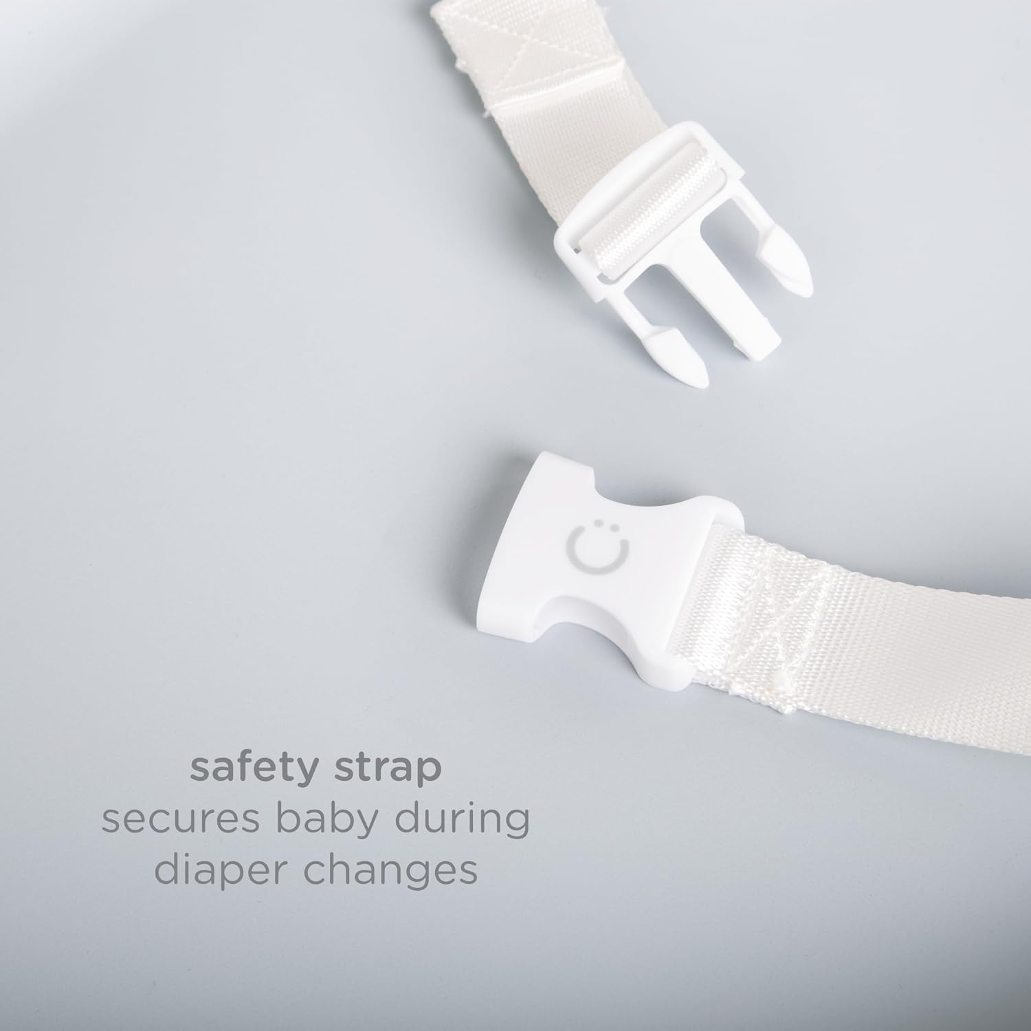 Ubbi Baby Foam Changing Pad, Easy to Clean with Detachable Base, Gray | Wipeable Waterproof Foam Pad, Safety Strap & Non-Skid Feet, Easy to Clean. - Adenzo Comfies