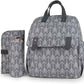 SONARIN Versatile Diaper Bag Backpack Shoulder Tote Bag Nappy Changing Bag Mummy Bag with Changing Pad & Insulated Bottle Bag