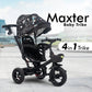 BB-228 Children’s Tricycle for Toddlers, Black, Durable Three-Wheel Ride-On Bike with Safety Seat, Music Function, and Push Handle – Ages 1–4 Years - Adenzo Comfies
