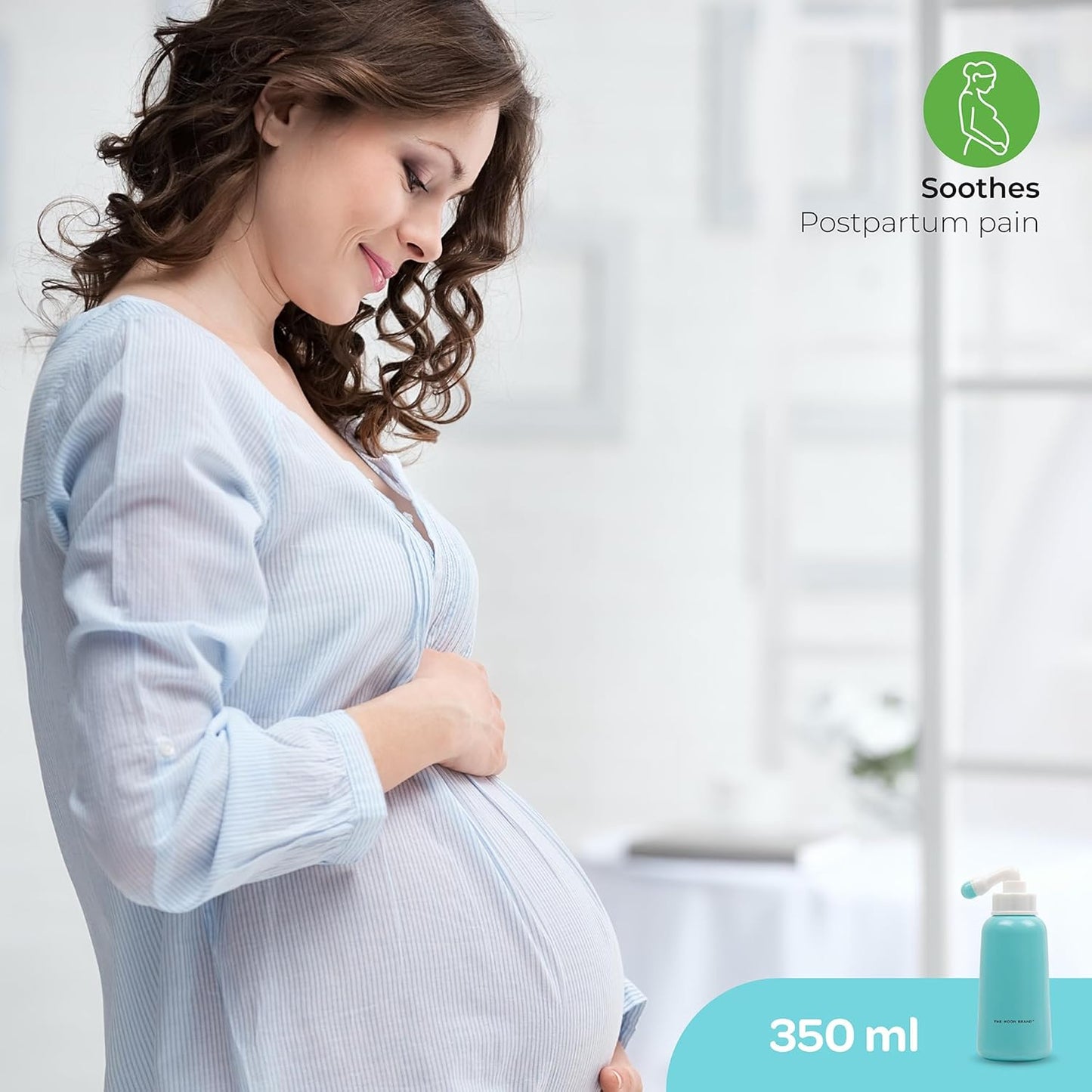 The MOON Brand Perineal Wash Bottle for Postpartum Care – Portable Bidet with Upside - Down Retractable Nozzle for Easy Storage, Leak - Free Gentle Flow – BPA - Free, 350ml, Hygienic & Maternity Essential - Adenzo Comfies