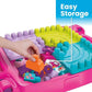 MEGA BLOKS First Builders Toddler Blocks Toy, Build 'n Learn Portable Activity Table with 30 Pieces and Built-In Storage, Kids Ages 1+ Years