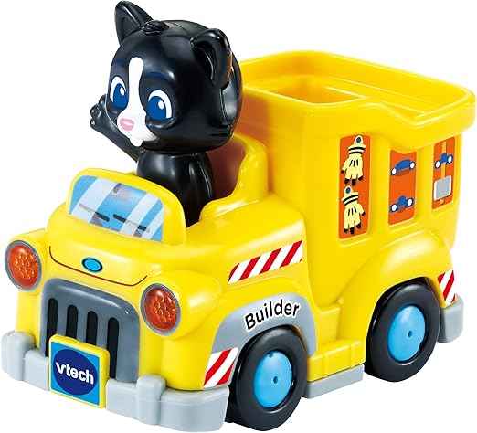 VTech Toot-Toot Drivers Coco Cat the Builder, Interactive Toddlers Toy, Pretend Play with Lights and Sounds, Gift For Ages 12 Months, 2, 3, 4+ Years, English Version - Adenzo Comfies