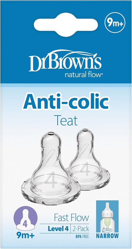 Dr. Brown's Options with Level 4 Narrow Neck Teats 2 Pack, - Adenzo Comfies