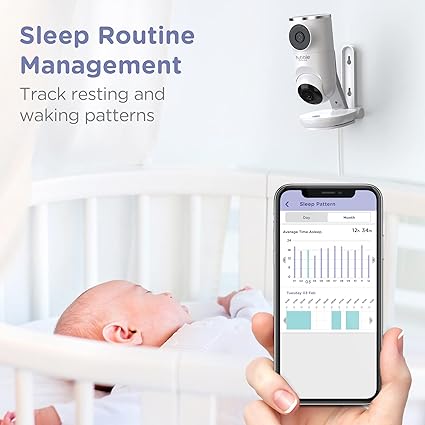 Hubble Nursery Pal Dual Vision Cam – White (HD Baby Monitor with Dual Lenses & Wi-Fi)