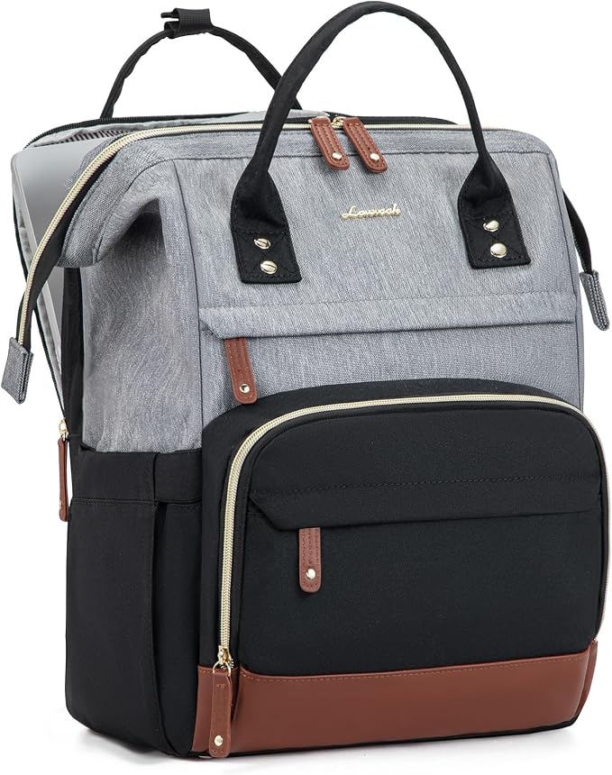 LOVEVOOK Laptop Backpack for Women, 15.6 Inch Work Business Backpacks Purse With Large Capacity, Waterproof Nurse Bag College Bookbag for School, Waterproof Casual Daypack for Travel - Adenzo Comfies