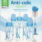 Dr. Brown’s Natural Flow Anti-Colic Options+ Narrow Neck Baby Bottle Gift Set – BPA-Free Newborn Feeding Set with 5 Bottles, Bottle Brush, Travel Caps & Slow Flow Nipples