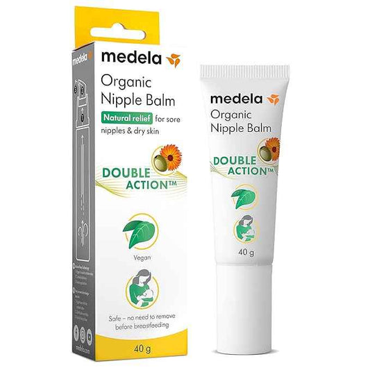 Medela Organic Nipple Cream & Pumping Lubricant, Soothes & Nourishes for Breastfeeding, Made with Natural Ingredients, Provides Fast Relief for Sore Nipples, Postpartum Essential, 1.34 fl oz - Adenzo Comfies