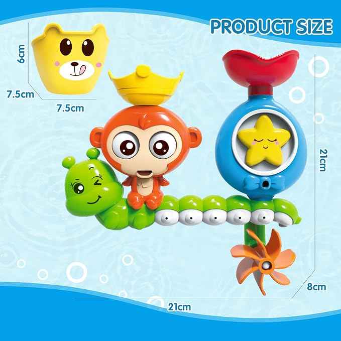 REMOKING Bath Toys for Kids 3 4 5 6 Year Old,Toddler Bath Tub Toys for Baby Infant Boys Girls,Interactive Water Game,STEM Kit Birthday Gift for Boys Girls Bath Time Fun - Adenzo Comfies