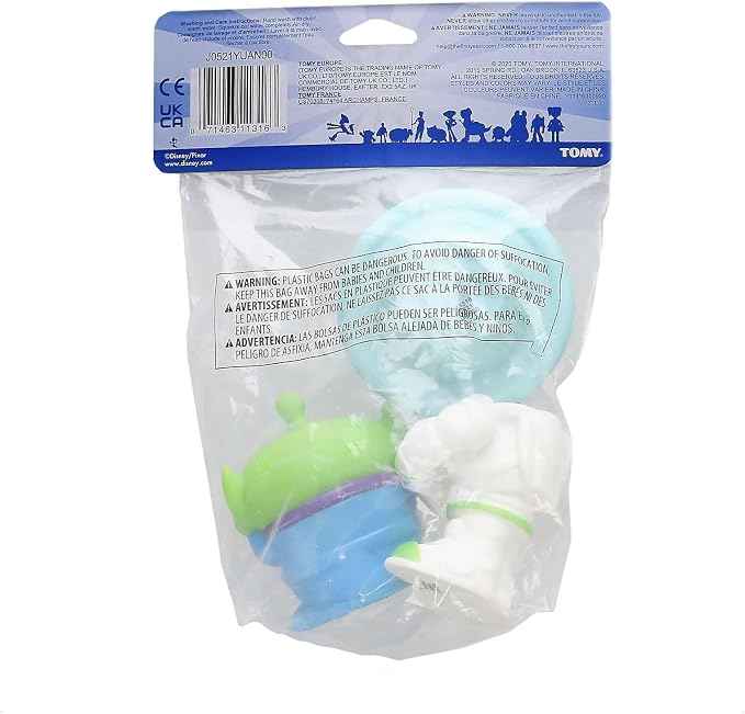 The First Years Disney/Pixar Toy Story Squirting Bath Toys – Buzz Lightyear, Alien, and Planet, 6-18 Months, 3 Count