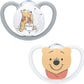 NUK Space Baby Dummy | 0 - 6 Months | Soothers with Extra Ventilation for Sensitive Skin| BPA - Free Silicone | Disney Winnie the Pooh | 2 Count - Adenzo Comfies
