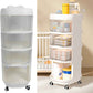 4 Tier Storage Rack on Wheels, Drawer Storage Cart with Transparent Drawers, Multi-purpose Rolling Storage Rack, Compact Structure, Ideal for Baby Supplies