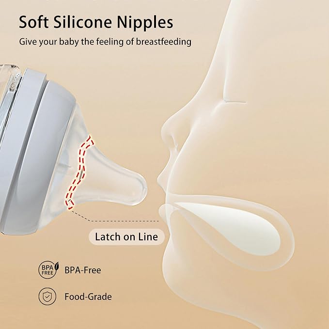 Lansinoh Anti Colic Baby Bottle 160 ml - Slow Flow Teats. - Adenzo Comfies