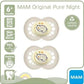 MAM Original Pure Night Soother 6+ Months (Set of 2) Sustainable and Bio-Renewable Baby Soother SkinSoft Silicone Teat Glow in the Dark Soother Cream - Adenzo Comfies