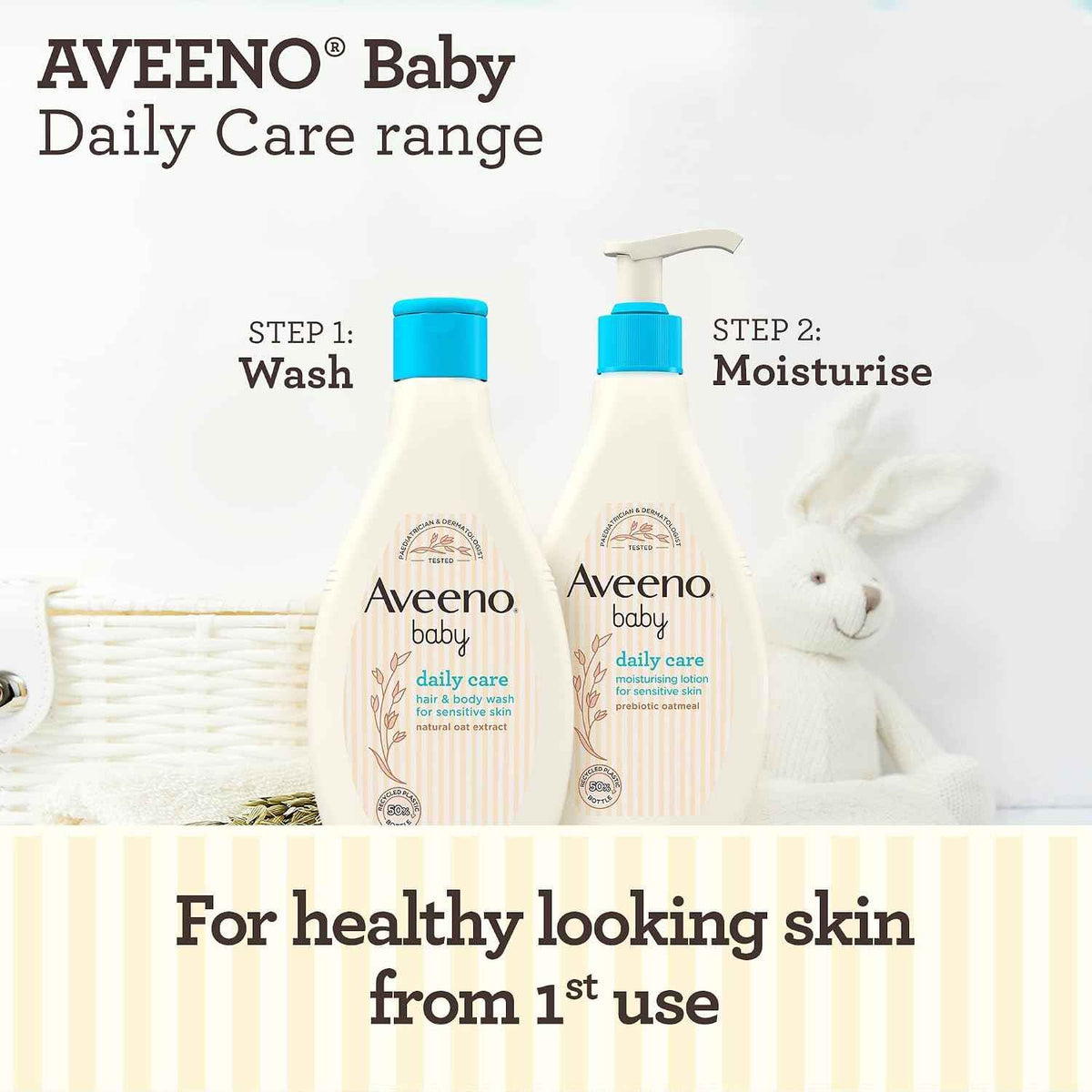 Aveeno Baby Daily Care Hair & Body Wash, 250ml, Baby Wash for Sensitive Skin, Natural Oat Extract, Gentle Fragrance, Sulfate Free, Soap and Dye Free, pH Balanced, Delicate and Moisturizing Cleanse - Adenzo Comfies
