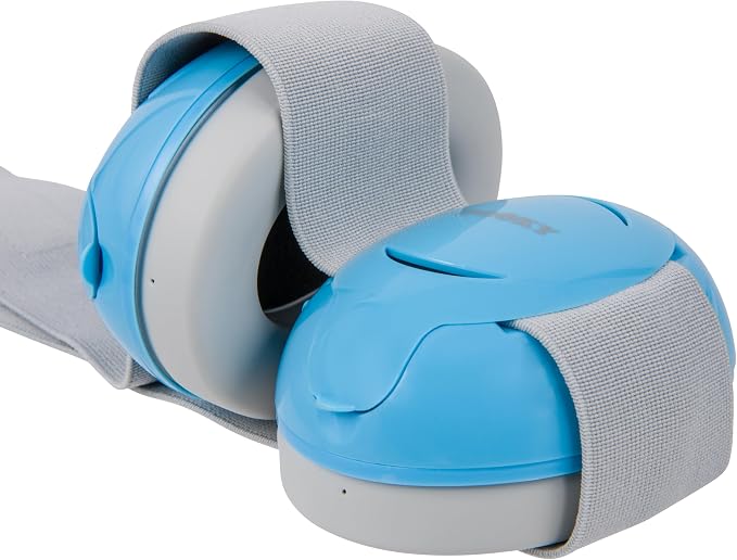 Dooky Baby Ear Protection, Protects Against Harmful Noise and Loud Music, Toddler Ear Defenders, Foldable Cancelling Noise Headphones, 0-3Years, Blue.