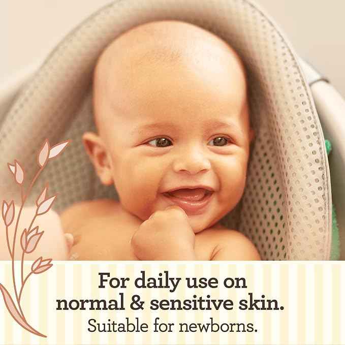 Aveeno Baby Daily Care Hair & Body Wash, 250ml, Baby Wash for Sensitive Skin, Natural Oat Extract, Gentle Fragrance, Sulfate Free, Soap and Dye Free, pH Balanced, Delicate and Moisturizing Cleanse - Adenzo Comfies