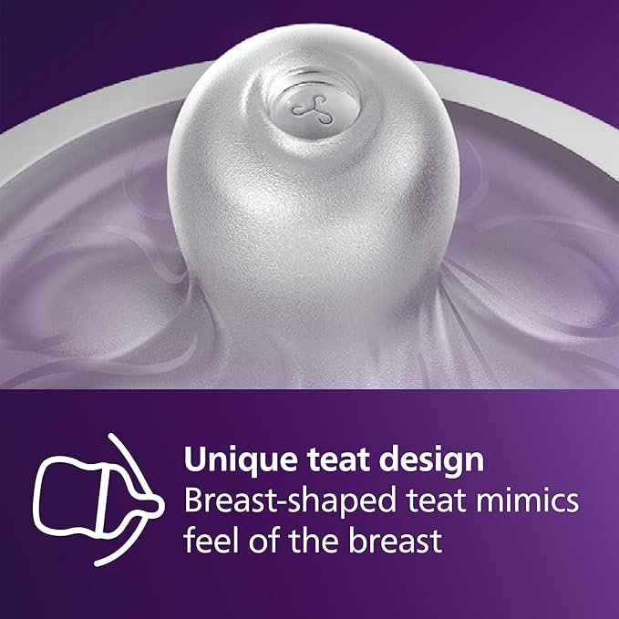 Philips Avent Natural Response Bottle Teat - 2 x Baby Bottle Flow 6 Teats for Babies Aged 6+ Months, BPA Free (Model SCY966/02) - Adenzo Comfies