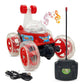 Remote Control Rechargable 360 Degree Twisting Stunt Car with Music & Lights and Charger for Kids - Adenzo Comfies