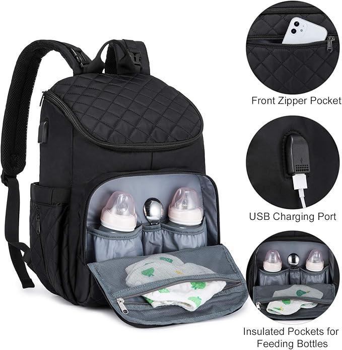 LOVEVOOK Diaper Bag Backpack Large Capacity Baby Bag with Portable Changing Pad, Multifunction Baby Travel Backpack - Adenzo Comfies